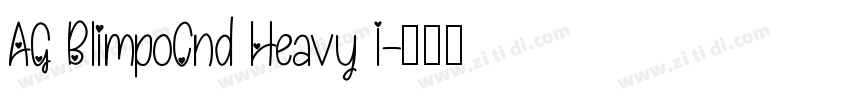 AG BlimpoCnd Heavy I字体转换